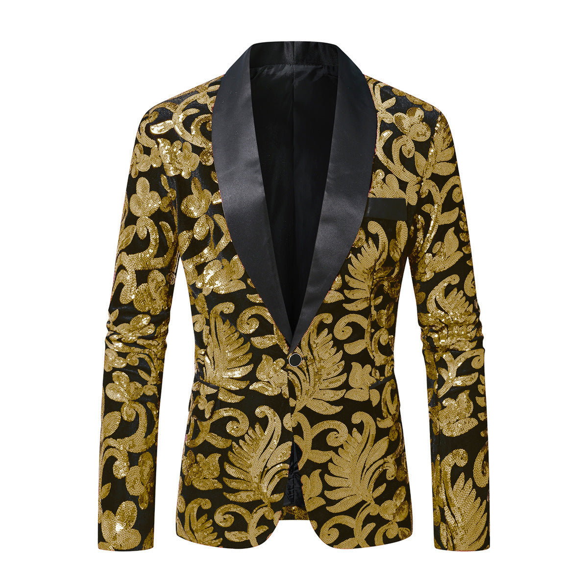 Glitzernder Anzugblazer Herren mit Pailletten Muster Elegant