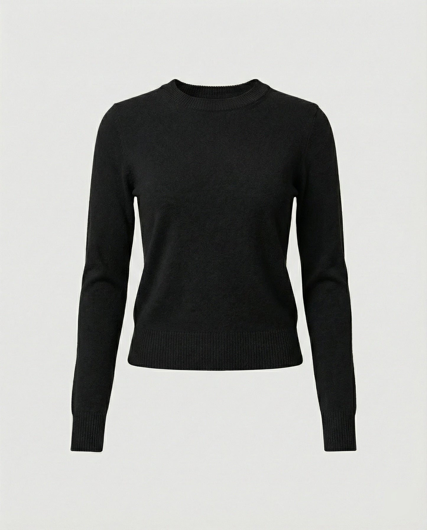 Damen Wollpullover Rundhals Schlank Modisch Winter