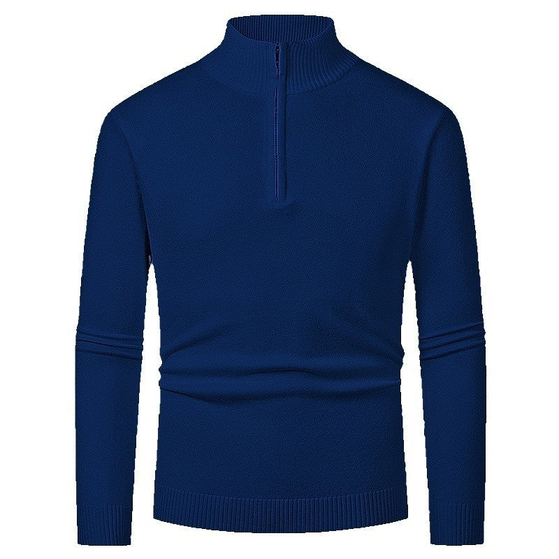 Herren Pullover Modern Mit Stehkragen Reißverschluss