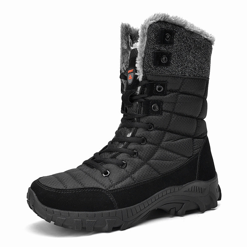 Damen Winterstiefel Warm Gefüttert Rutschfest Hoch