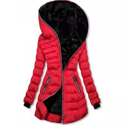 Damen Winterjacke Gefüttert Warm Modern