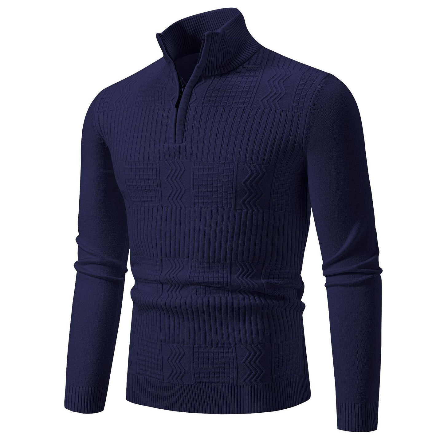 Hochzeitliche Strickpullover mit hohem Kragen und Reißverschluss BerlinGlamour