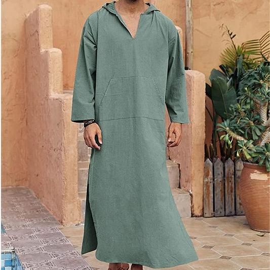 Modische Djellaba mit V-Ausschnitt Bequem