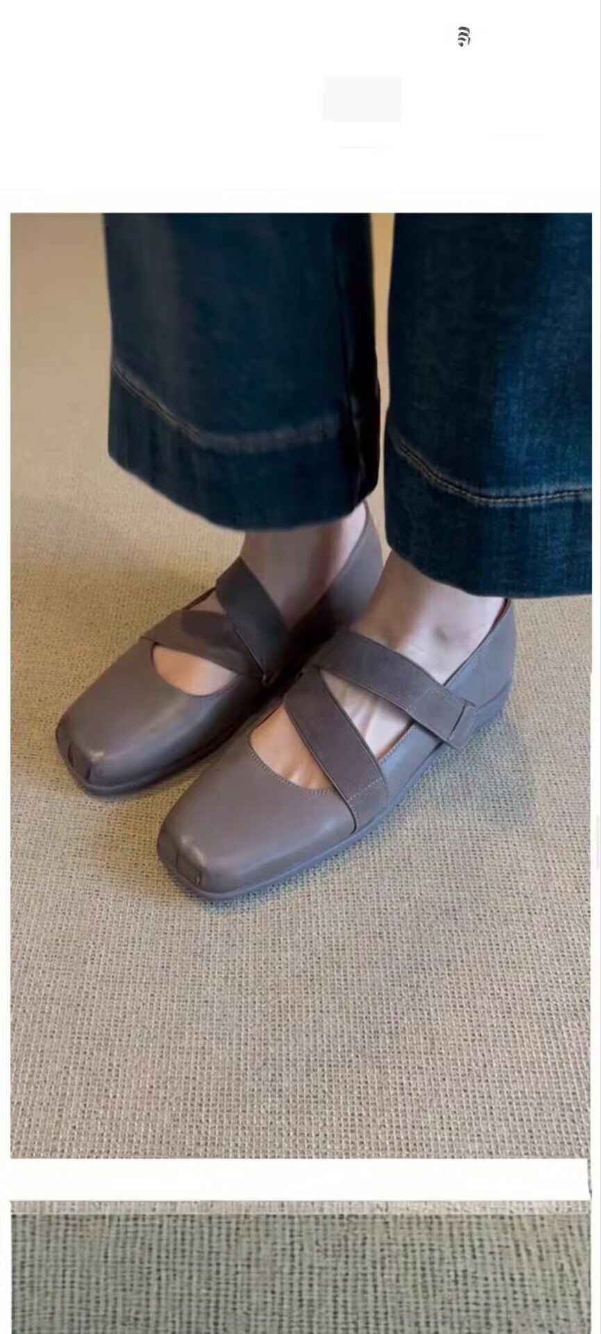 Damen Ballerinas Weich Bequem Elastisch