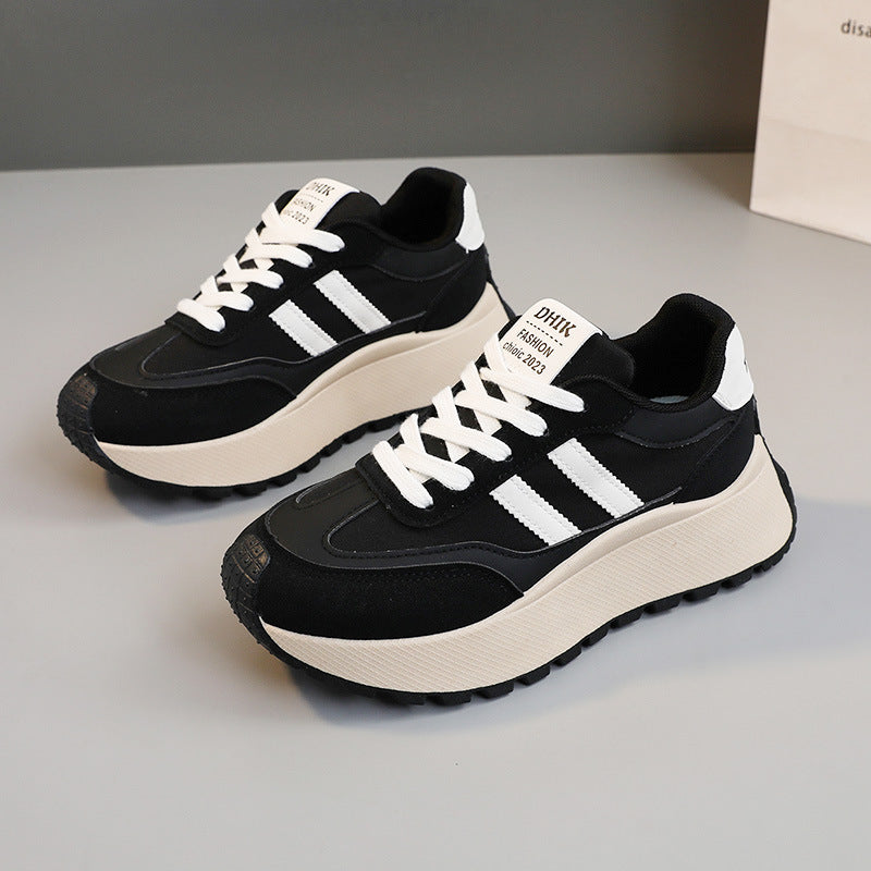 Damen Plateau Sneaker Komfortabel Ergonomisch Modisch