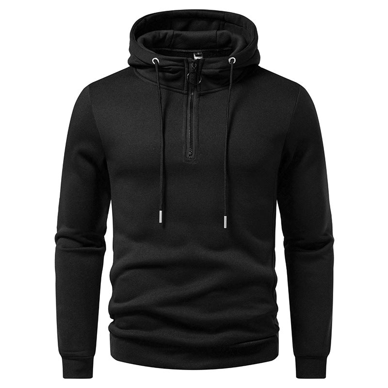 Herren Kapuzenpullover Modern Halblang Reißverschluss