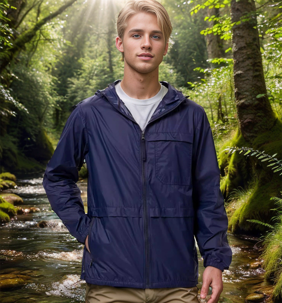 Herren Outdoorjacke Wasserdicht Atmungsaktiv Funktionell