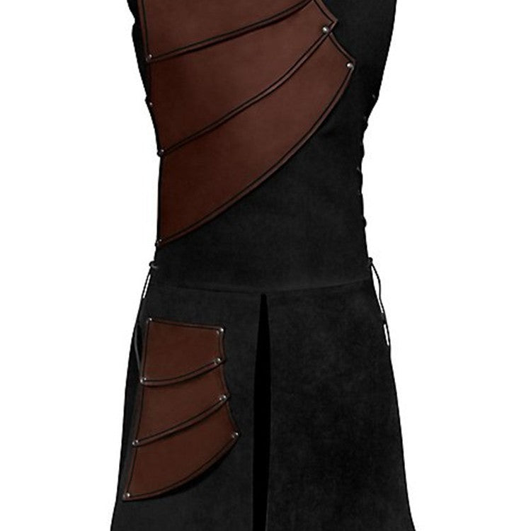 Herren Lederhose Robust Klassisch Schwarz