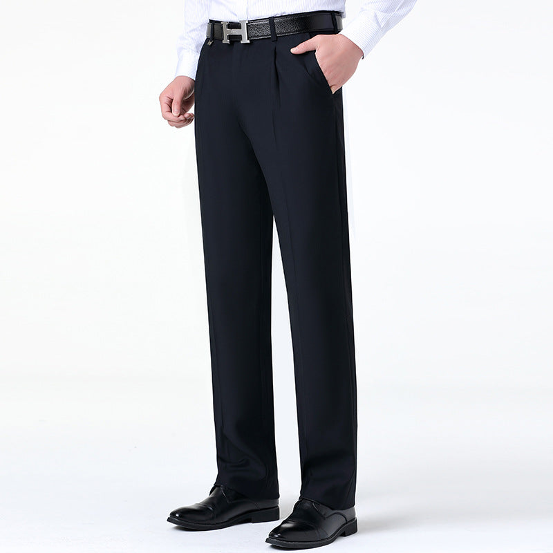 Herren Anzughose Elegant Klassisch Schwarze Slim-Fit Hose