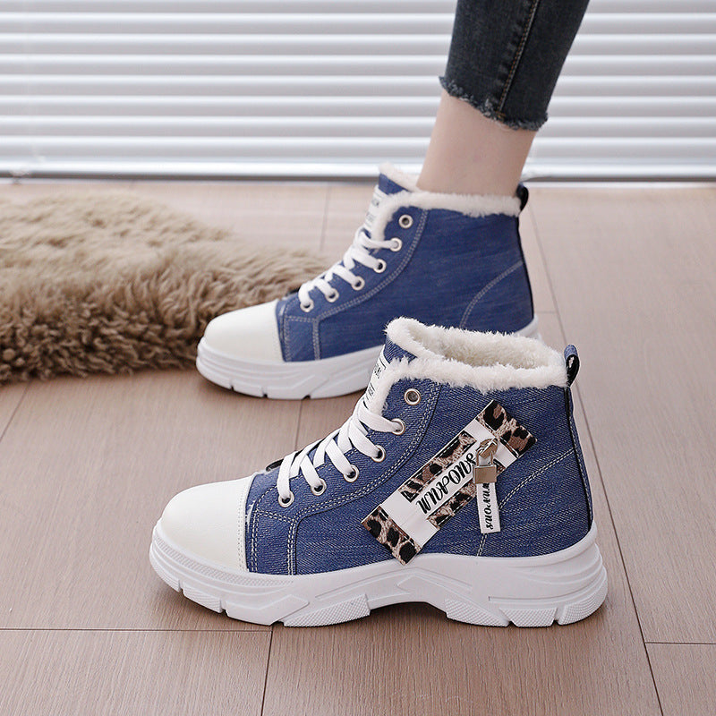 Damen Sneaker Hoch Warm Innenfutter Robust