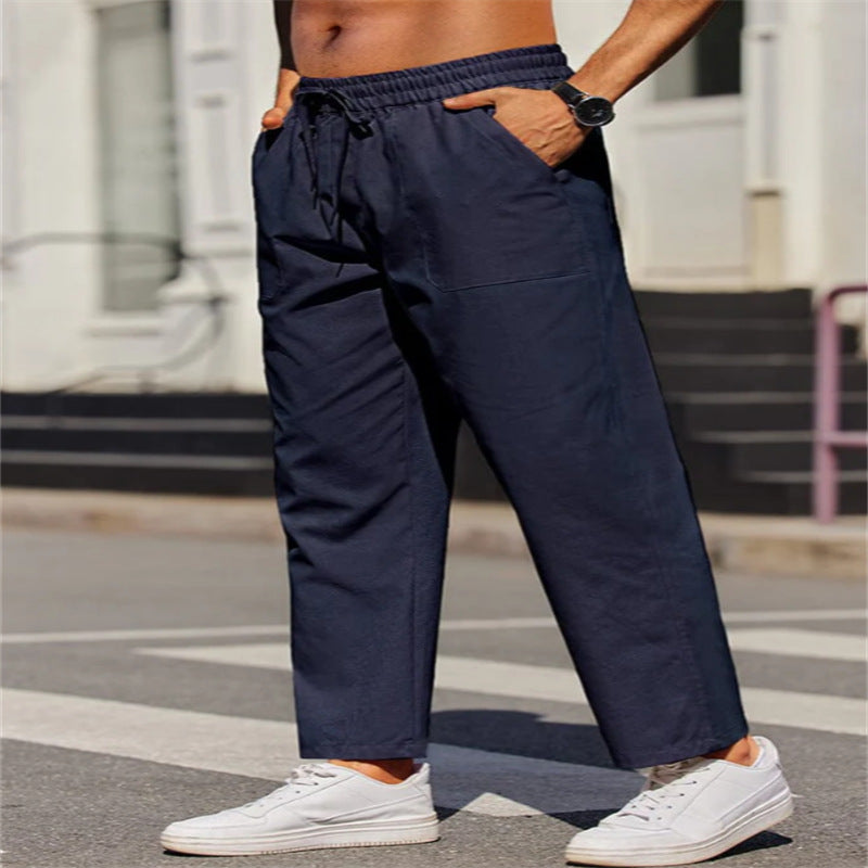 Herren Freizeithose Leicht Bequem Elastisch Mit Taschen