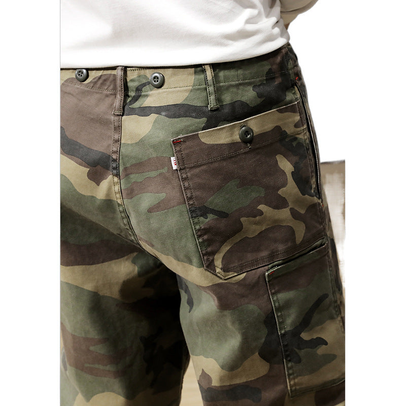 Herren Cargohose Camouflage Bequem Schnitt Modern