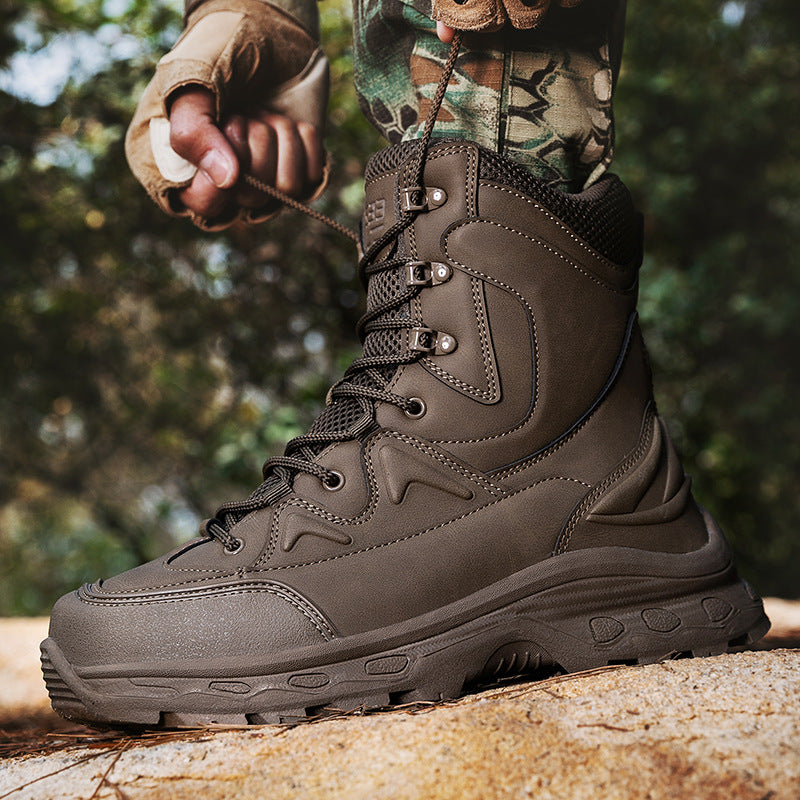 Herren Tactical Boots Robust Militärstil Schwarze Stiefel