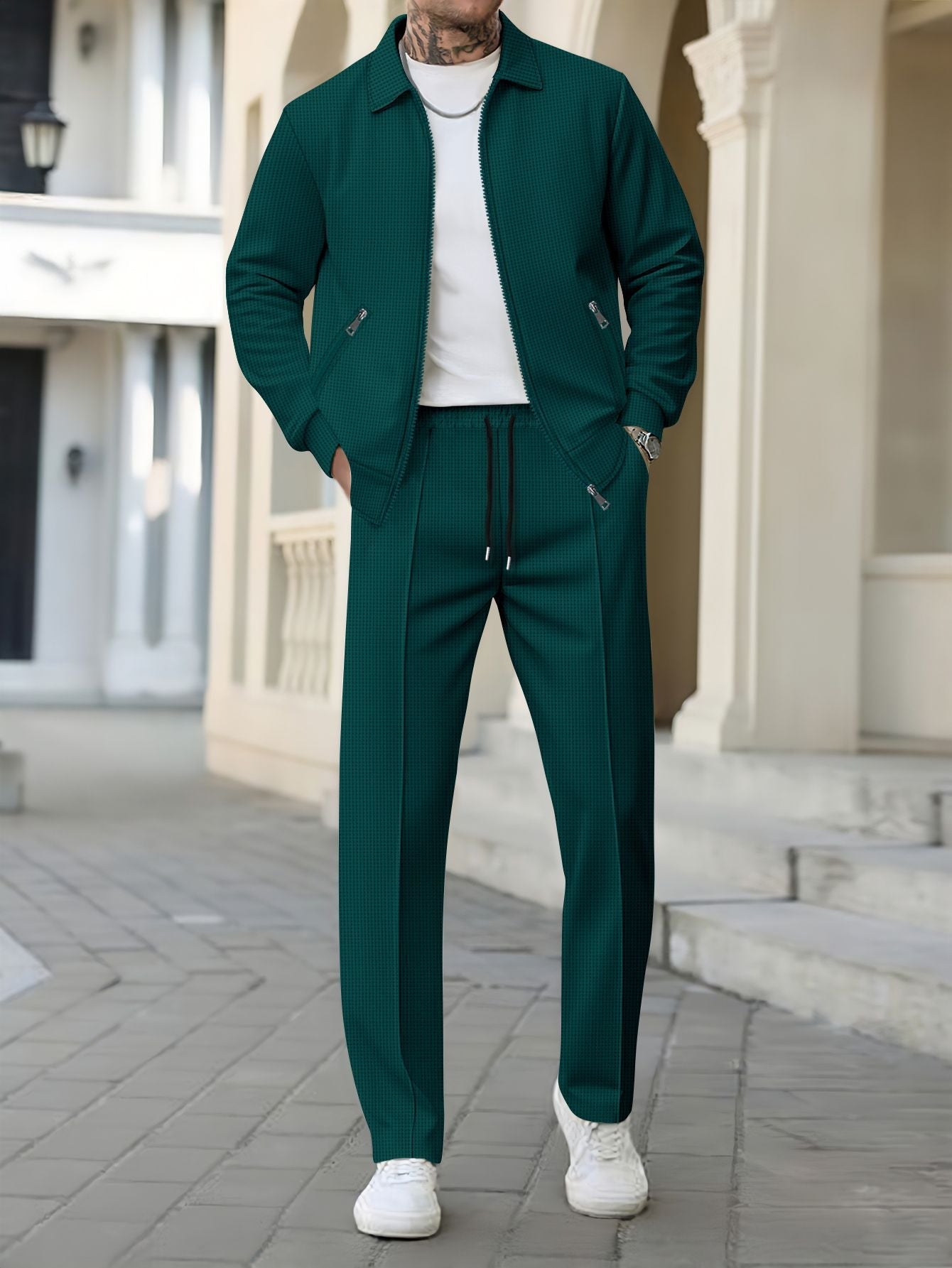 Herren Freizeit Set Stilvolle Hose und Jacke Modern