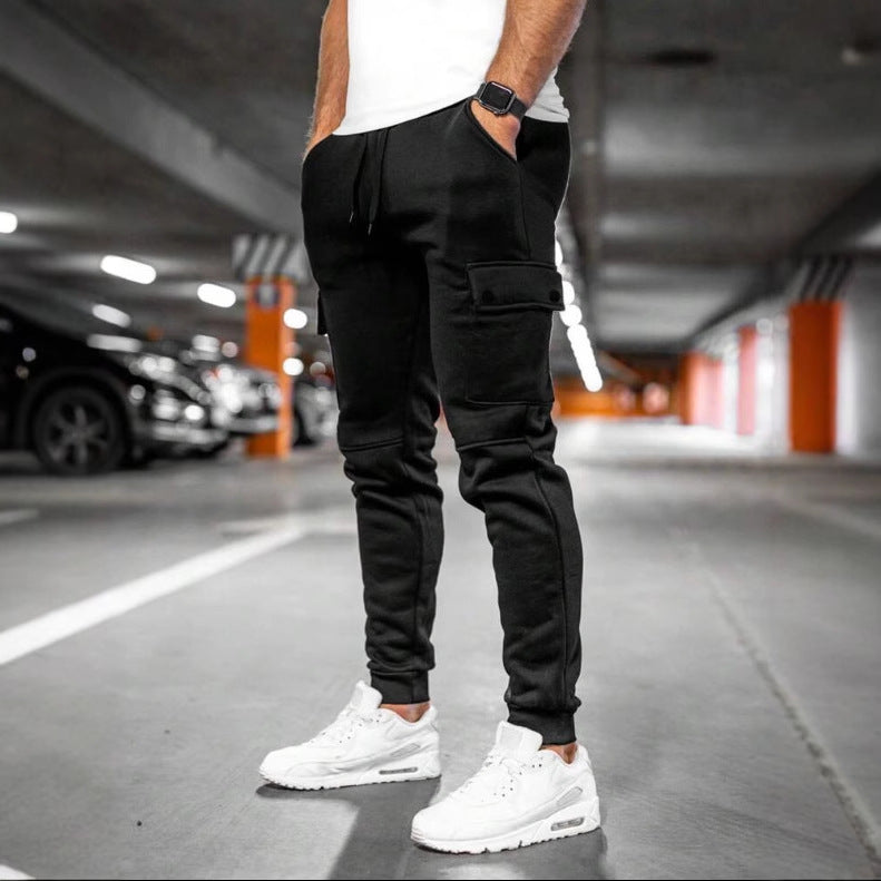Herren Jogginghosen Cargo Bequem Schwarz