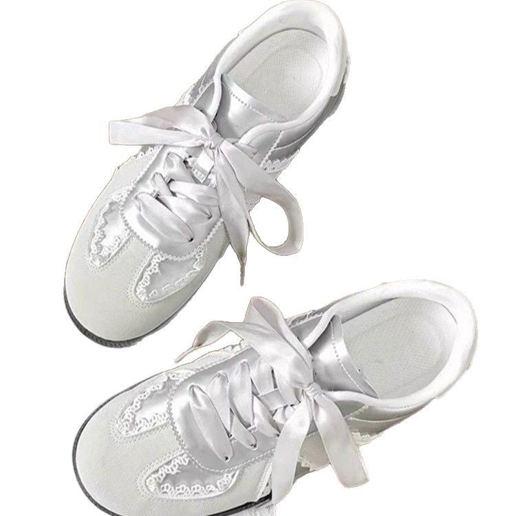 Damen Sneaker Elegant Satinband Damen Schuhe