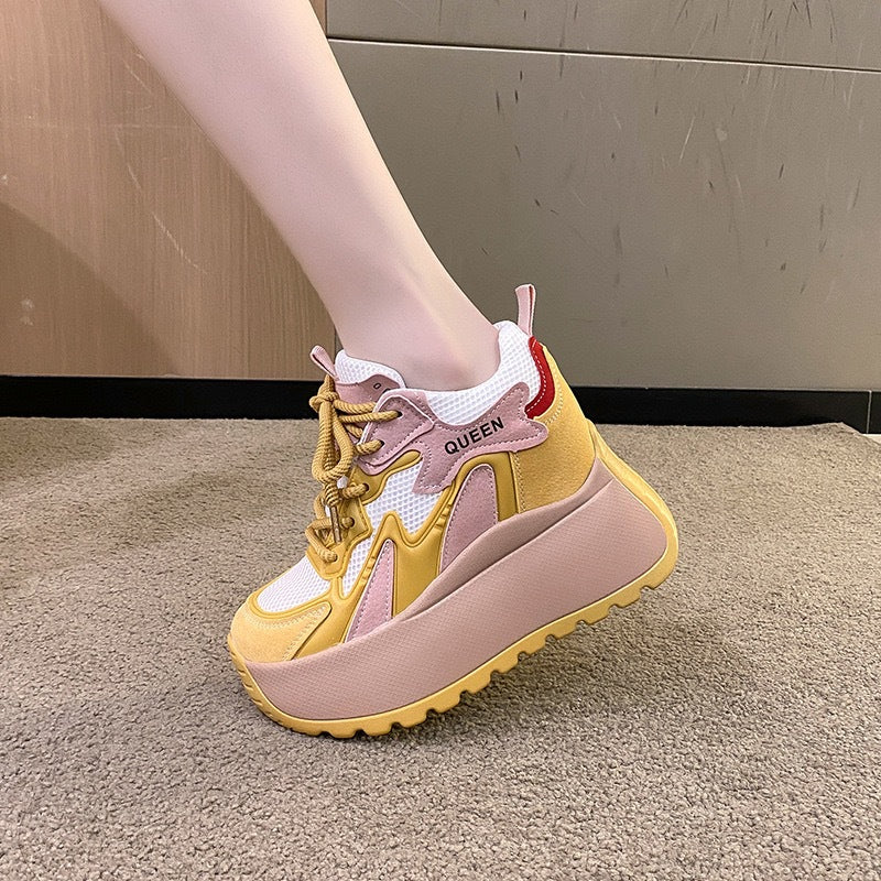 Damen Plateau Sneaker Chunky atmungsaktiv