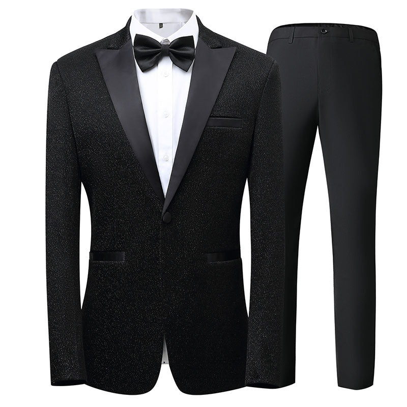 Maßgeschneiderter Herren Smokingsanzug Elegant Schwarz