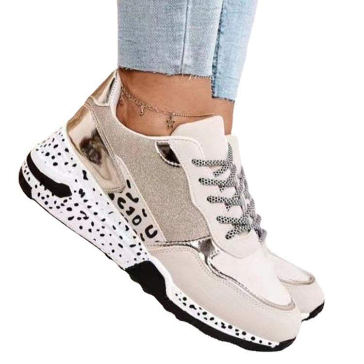 Damen Sneaker Sportlich Glitzer Schuhe Rutschsicher