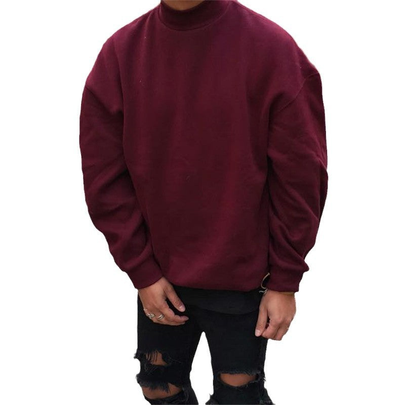 Herren Pullover Oversized Stehkragen Weich