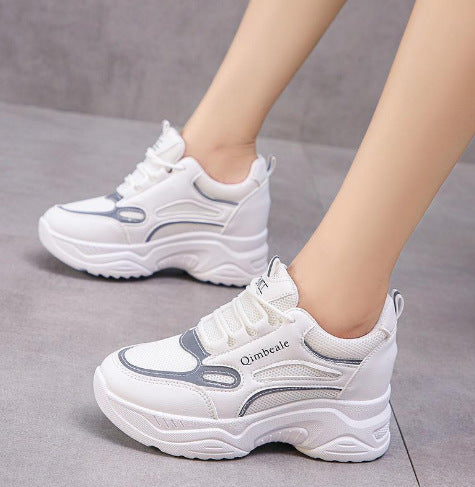 Damen Plateau Sneaker Sportlich Komfort Sohle