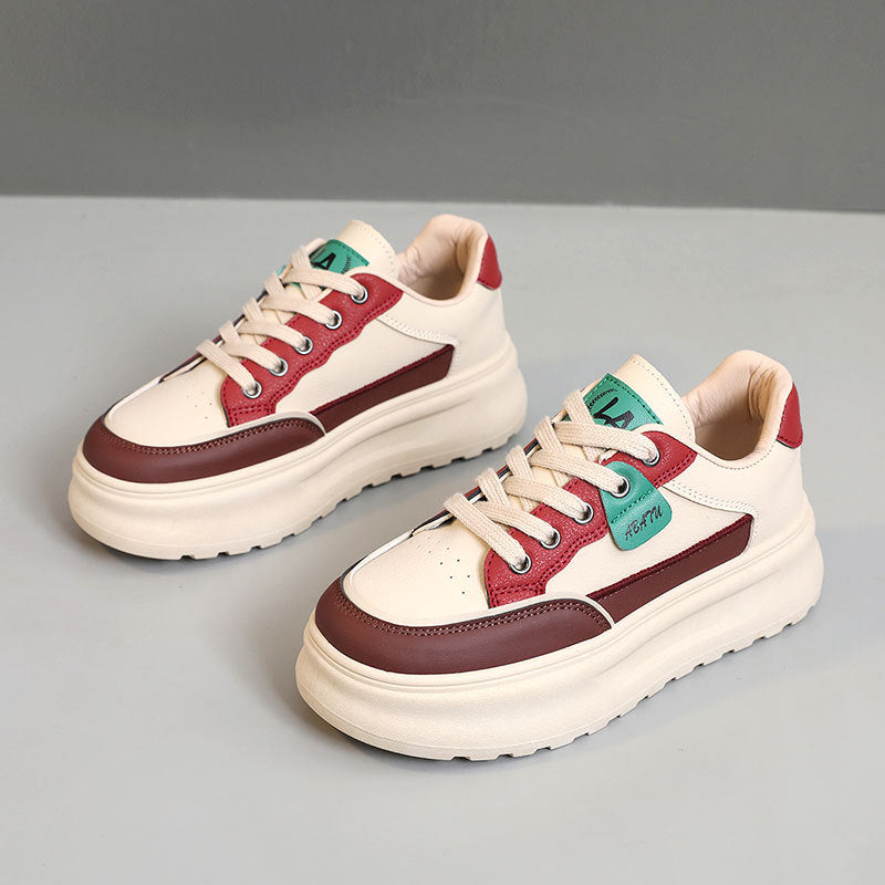 Damen Plateau Sneaker Hoch Modisch Komfortabel