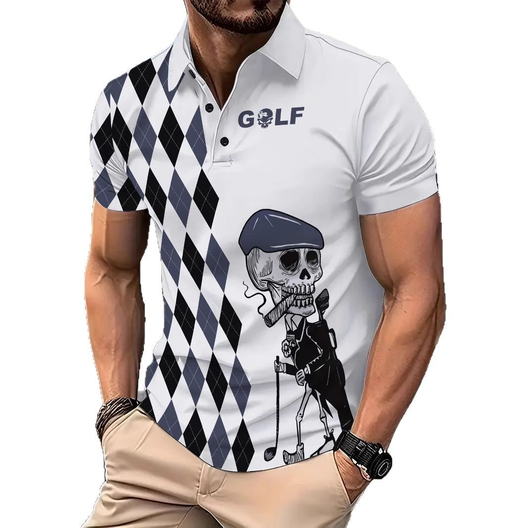 Herren Poloshirt Modern mit Grafik Design Berlin Style