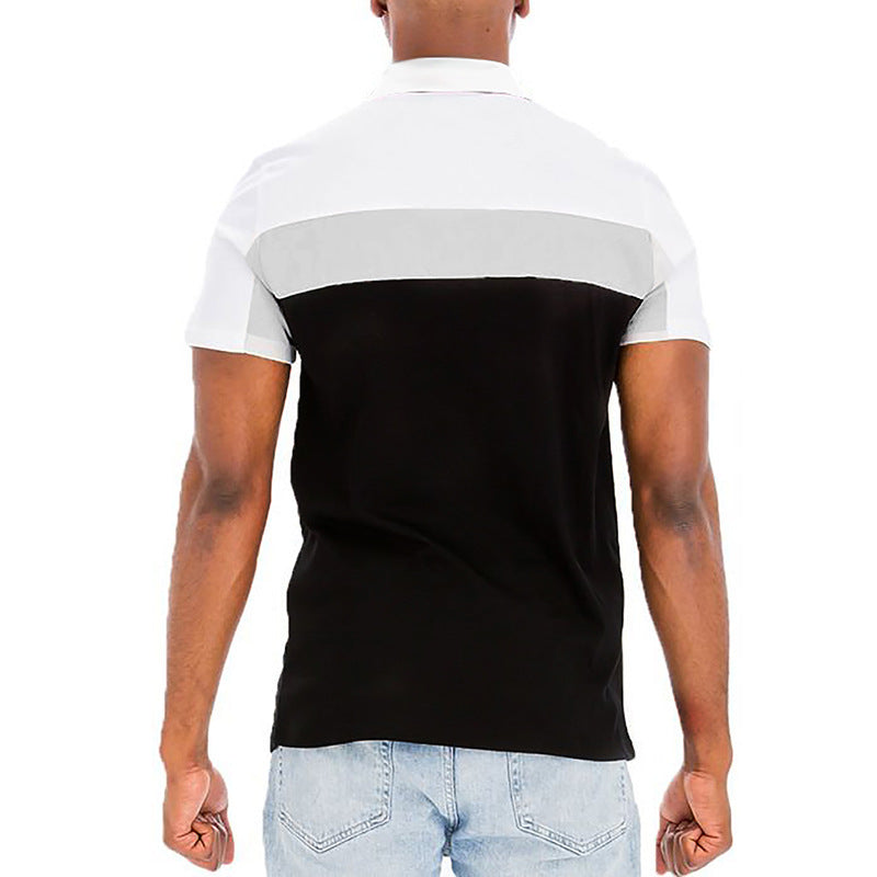 Herren Polo-Shirt Farbblock Modern SlimFit