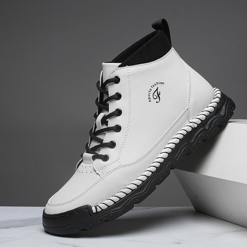 Damen Lederstiefeletten Sportlich Heidi Stil