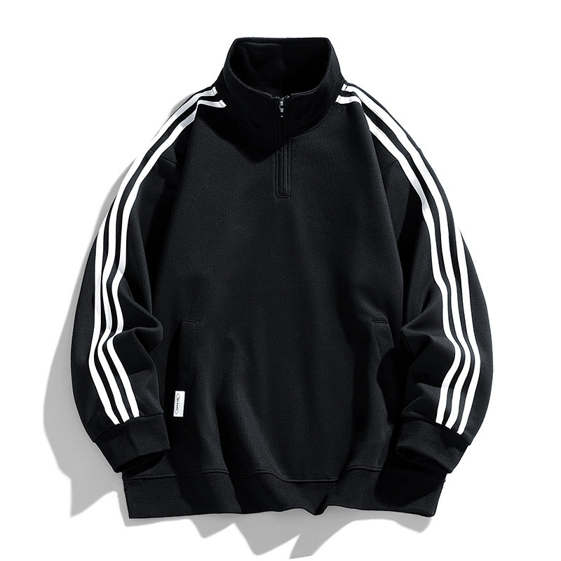 Herren Sportpullover mit Seitentaschen Modern Funktionell