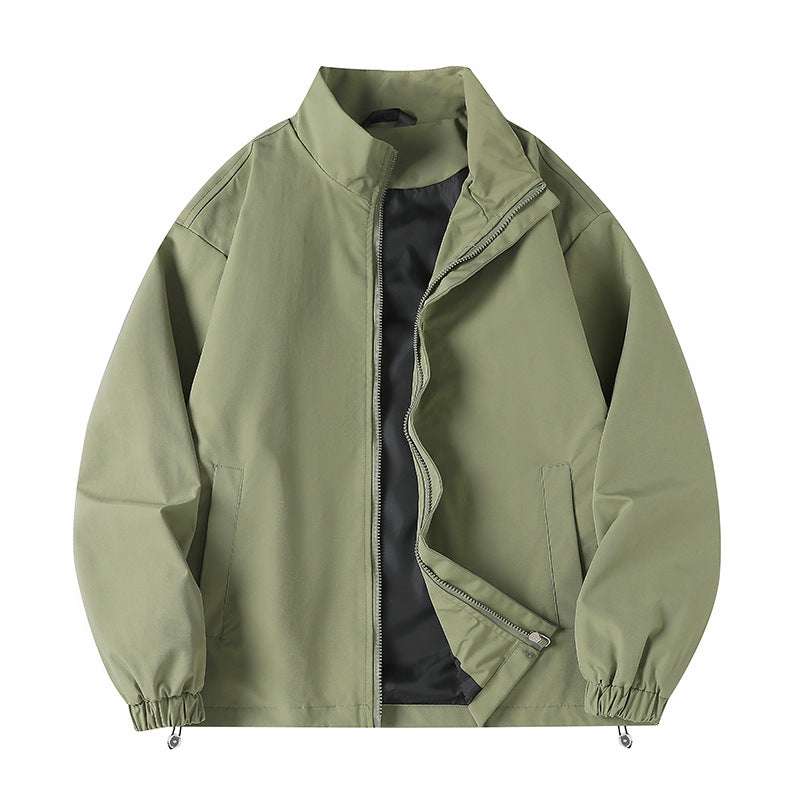 Herren Windjacke Lässig Modern mit Kragen und Taschen