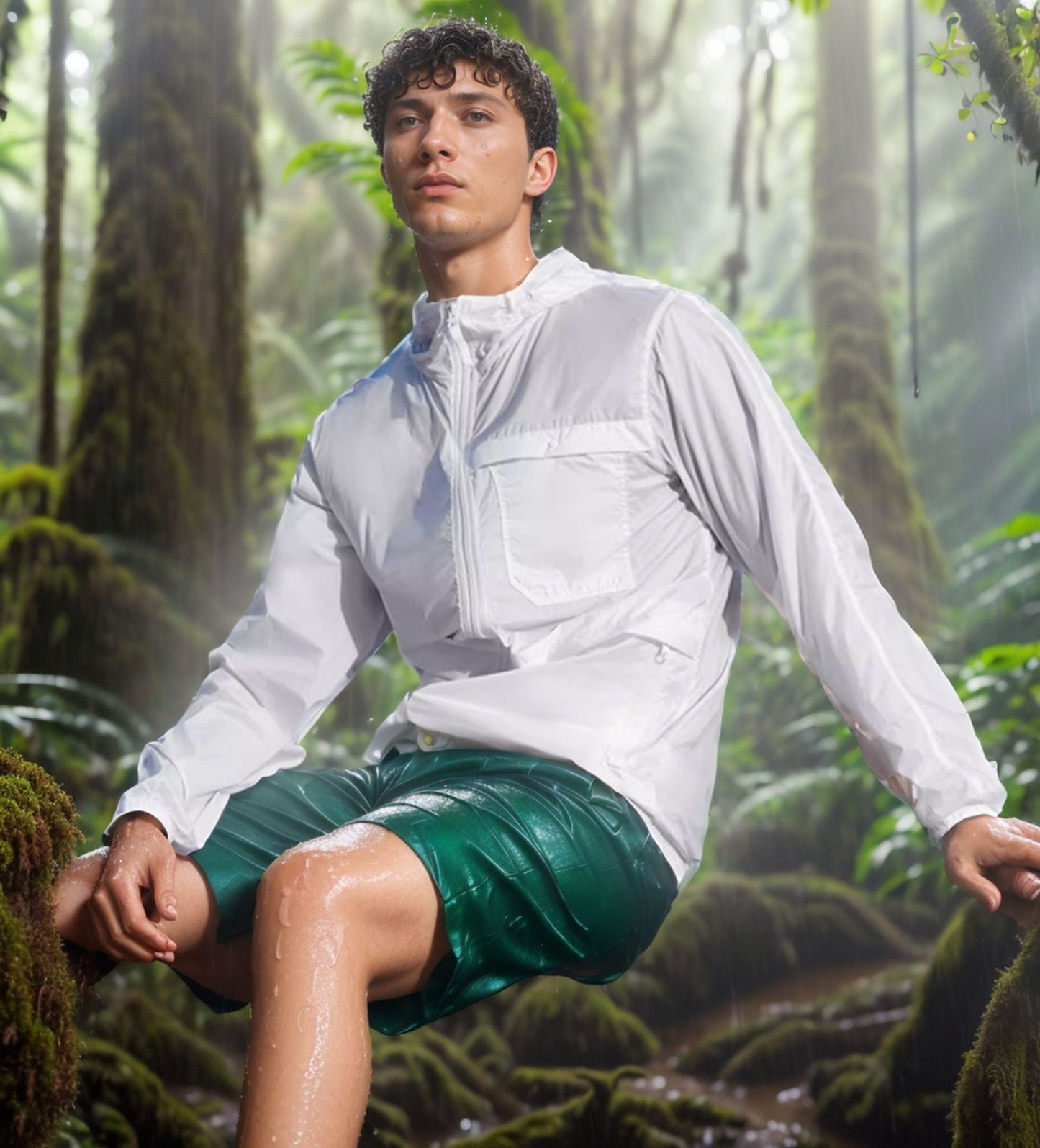 Herren Outdoor-Jacke atmungsaktiv leichte Wasserabweisend