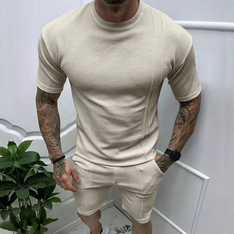 Herren Sportset Kurzarm Atmungsaktiv Funktionales Aktivwear