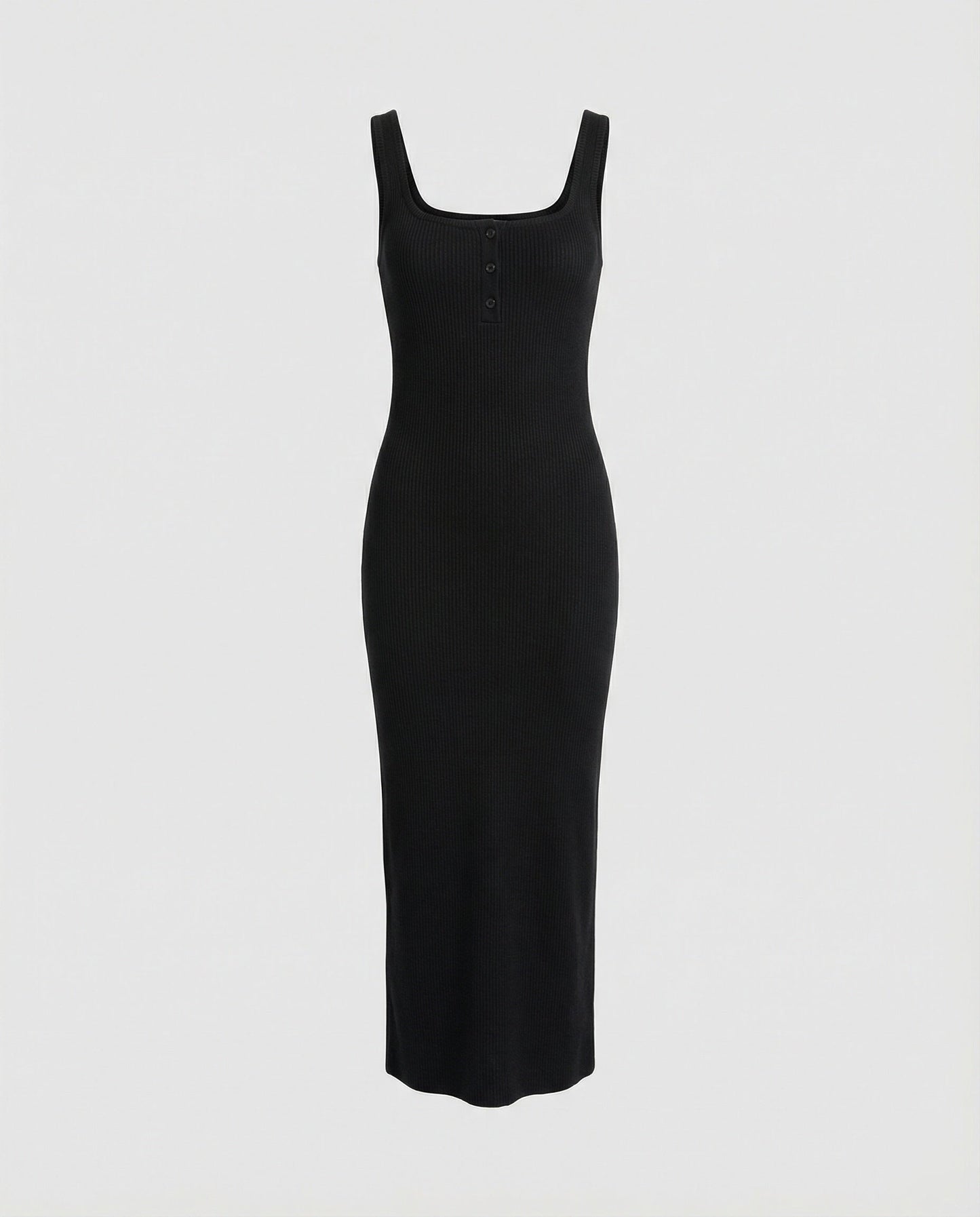 Damen Maxikleid Figurbetont Jersey Trägerkleid Knöchellang