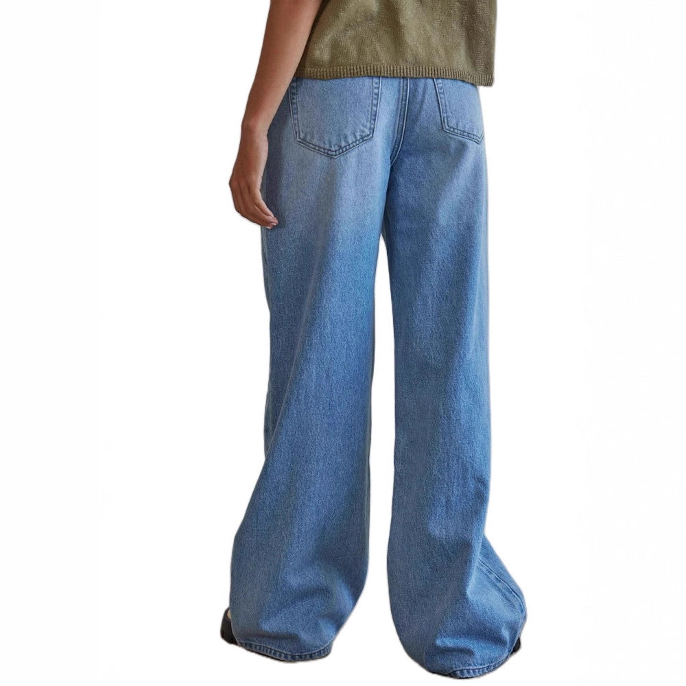 Damen High-Waist Jeans Weite Bequem