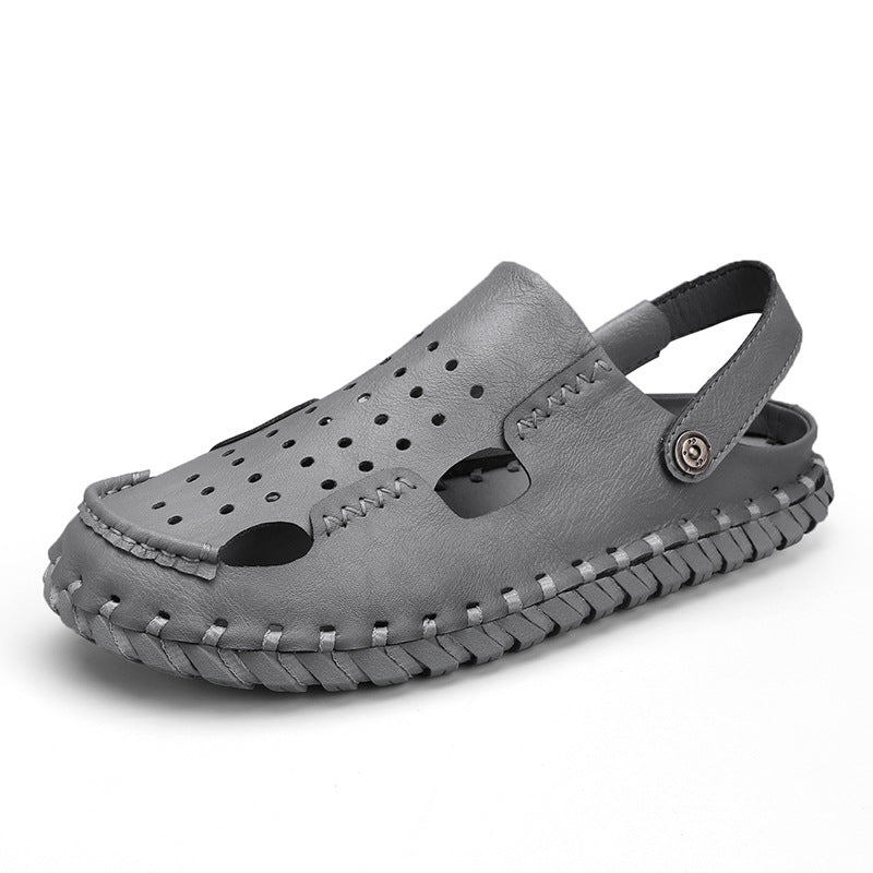 Damen Sandalen Leder Atmungsaktiv Komfortabel Sommer