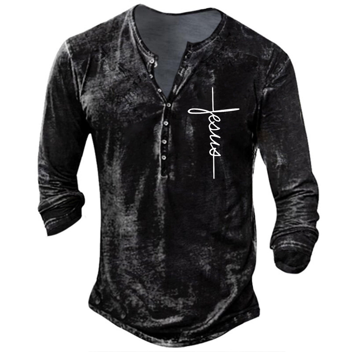 Herren Langarm Shirt mit Grafikdruck Modern Berlin Style