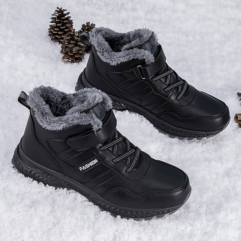 Damen Winterstiefel Warm Gefüttert Rutschfest Klettverschluss
