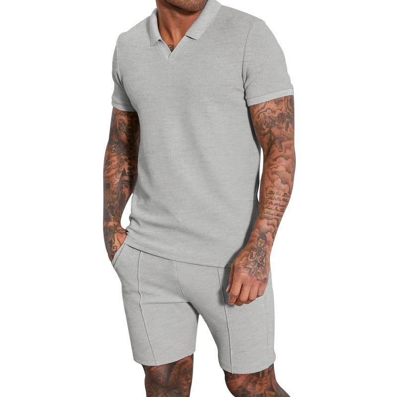 Herren Poloshirt Strukturiert Berlin Style Kurzarm