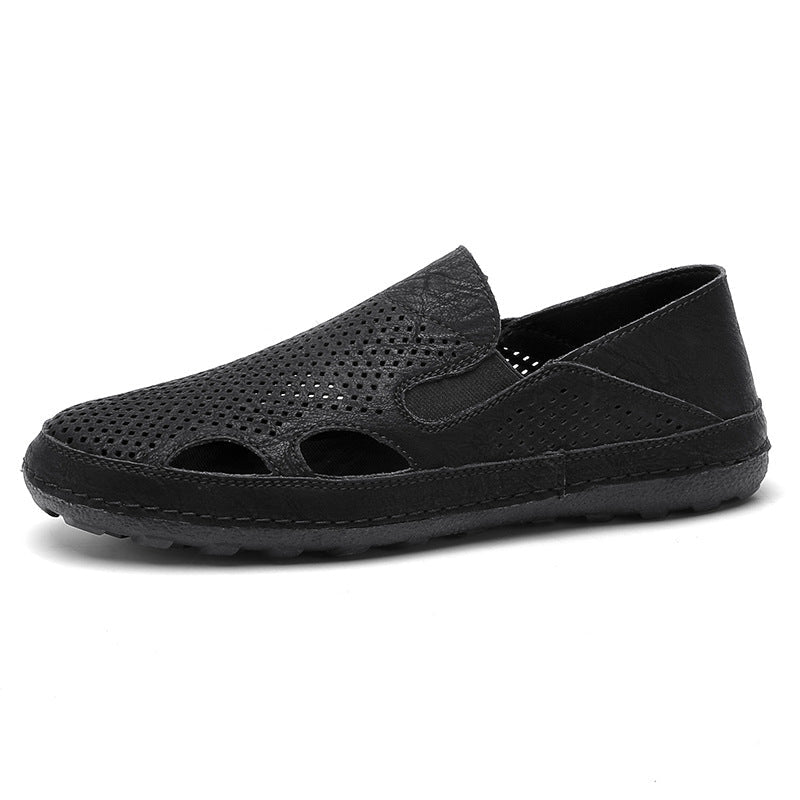 Damen Leder Slipper Bequem Luftig Sommer