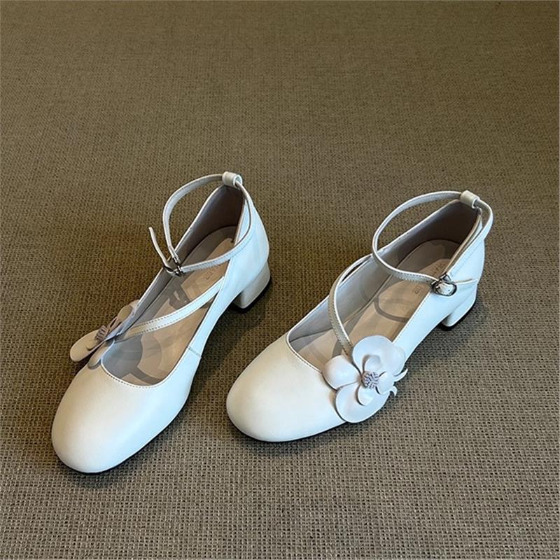 Damen Ballerinas Bequem Blumen Detail Sommer