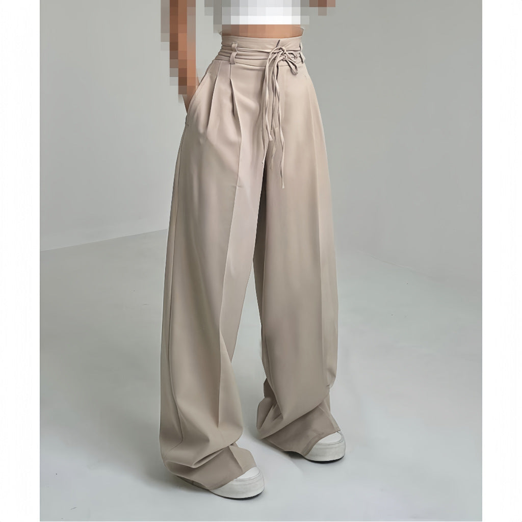 Damen Hose Hochbund Weite Bequem Elegant