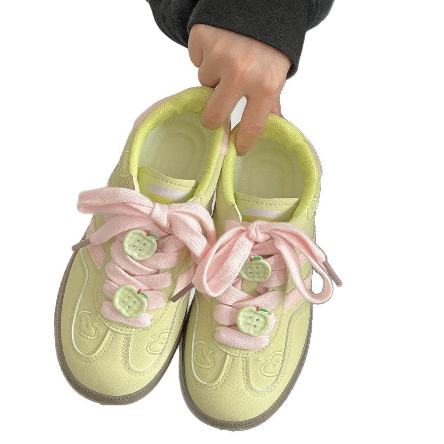 Damen Sneaker mit Apfel-Design Trendy Schuhe Frauen