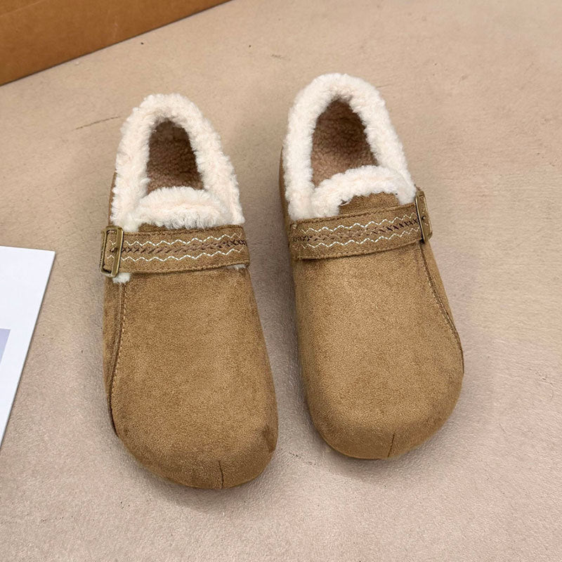 Damen Clogs Fleece gefüttert Warme Hausschuhe
