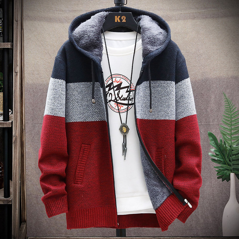 Herren Kapuzenjacke Modern Strukturiert Urban Style
