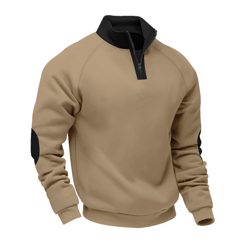 Herren Kapuzenpullover Halb Reißverschluss Modern Stylisch
