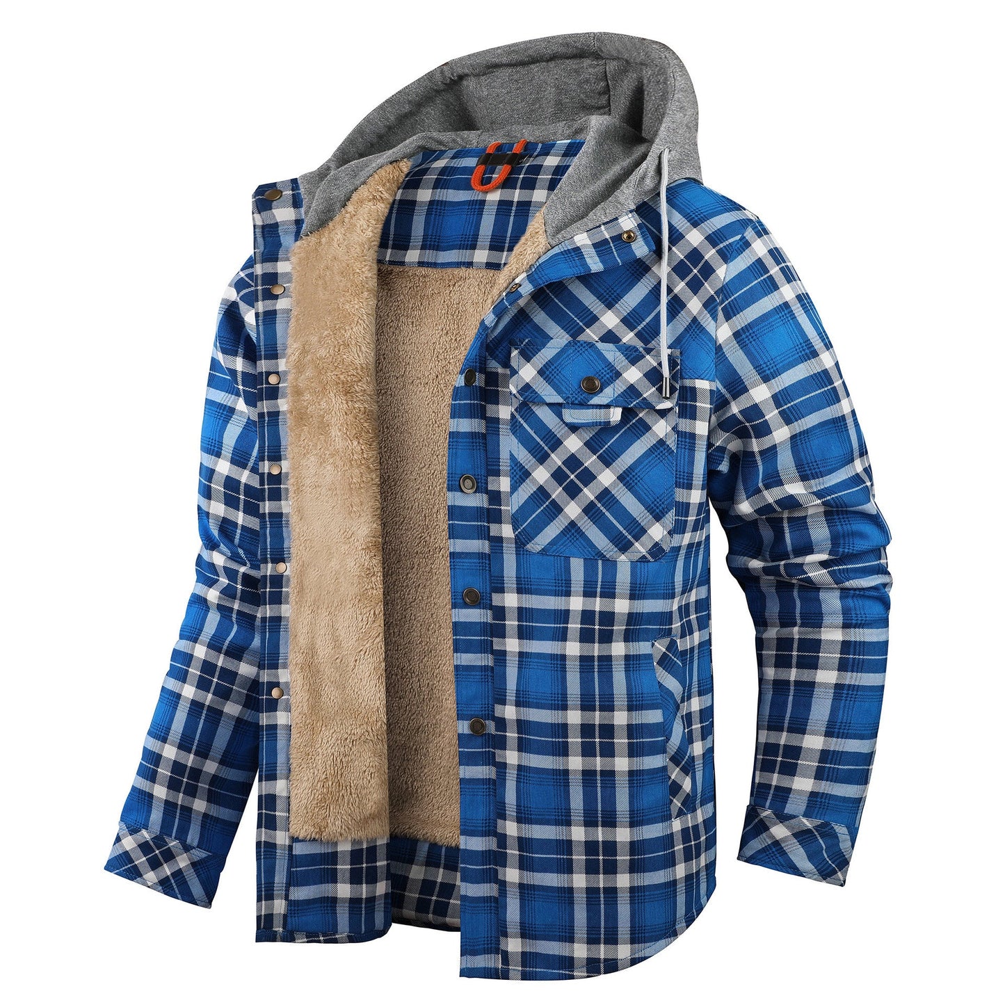 Herren Flanelljacke Weich Warm Mit Futter