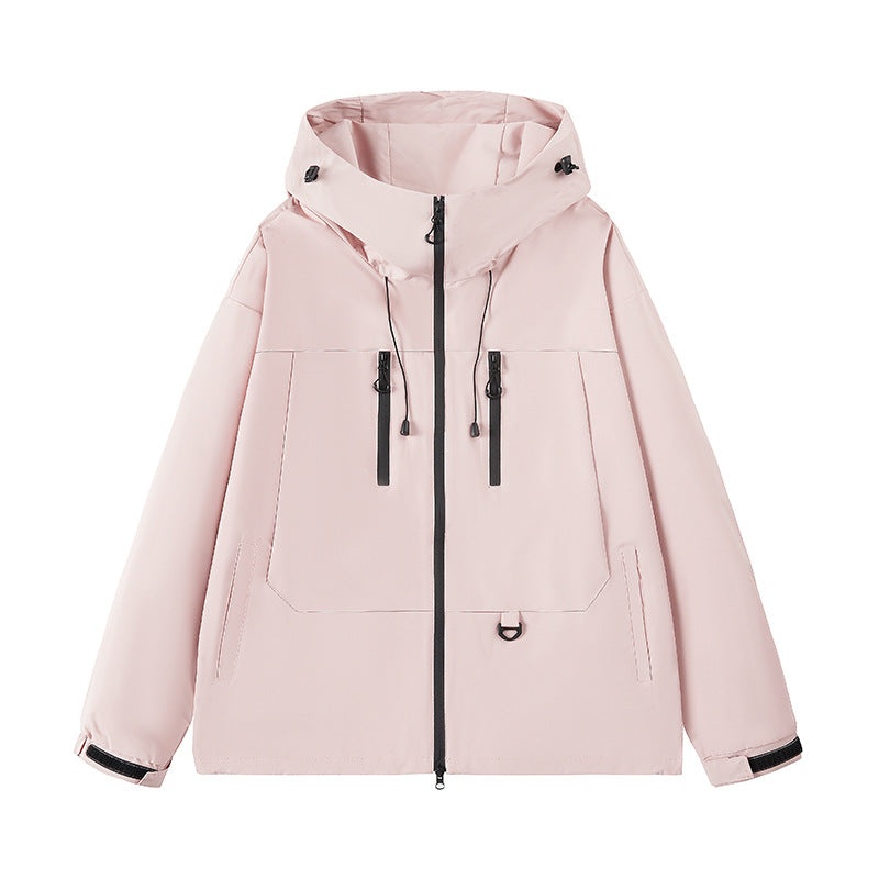 Herren Outdoor-Jacke wasserabweisend mit Kapuze und Taschen