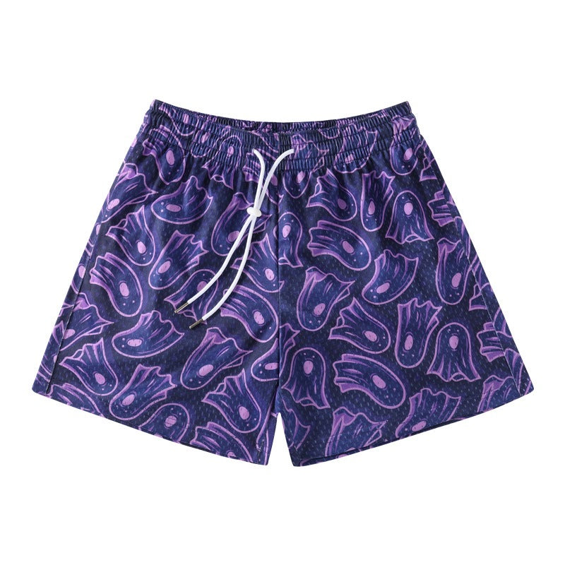 Herren Badehorts Ghost Print Schwarz Modern