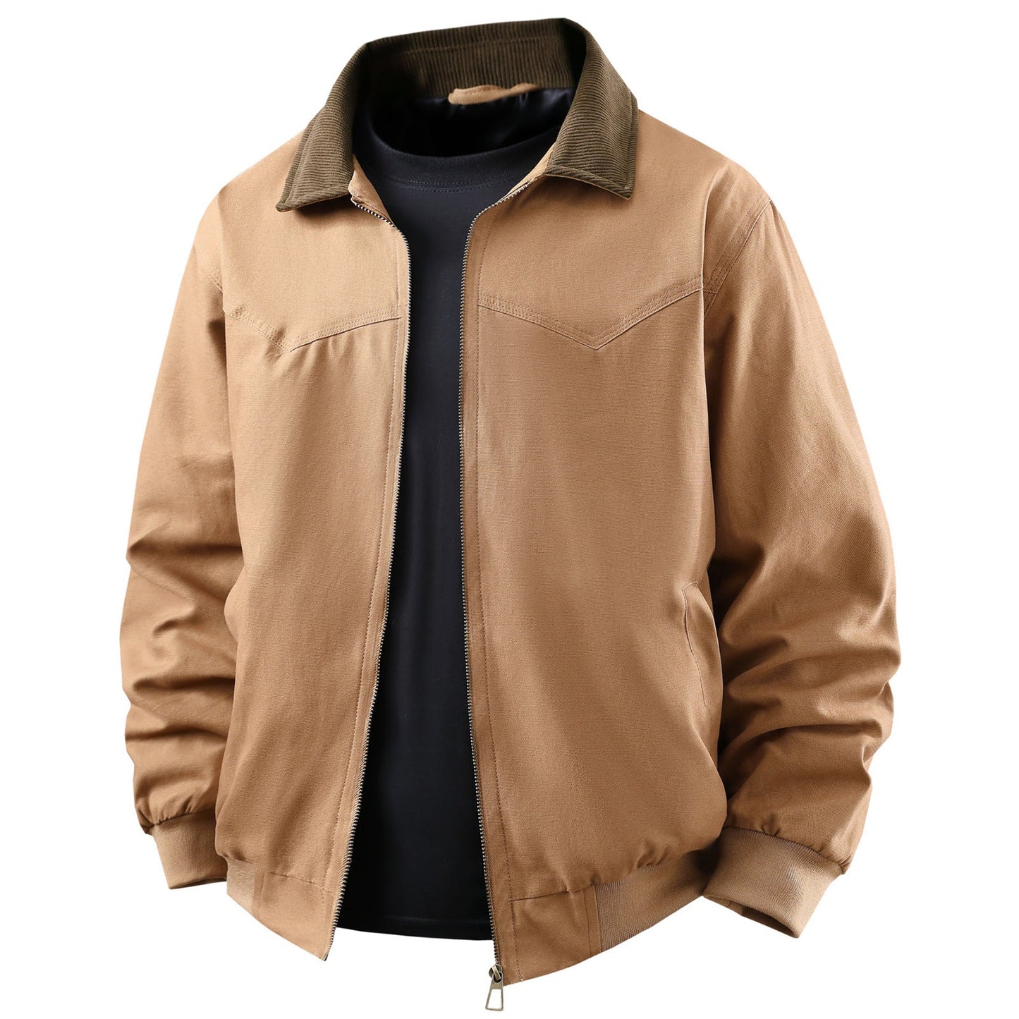 Herren Übergangsjacke Modern mit Kontrastkragen und vielen Taschen